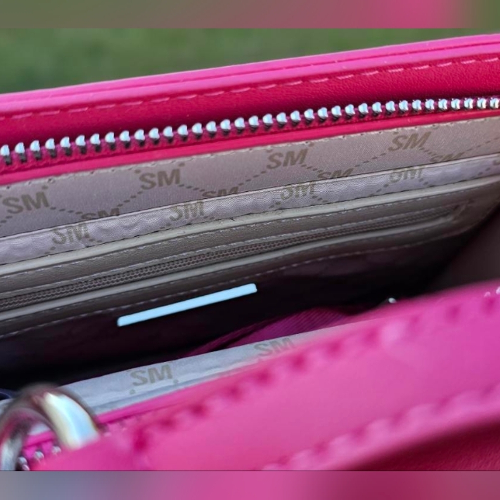 STEVE MADDEN BEVERLYN BAG WITH POCHETTE NWT BARBIE PINK - Picture 4 of 6